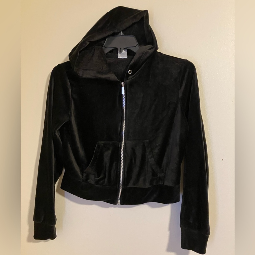 Black Velvet Women's Hoodie Jacket 8525
